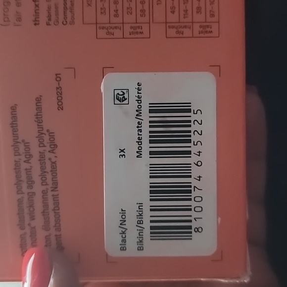 THINX for ALL 3X Bikini BLACK - Picture 2 of 2